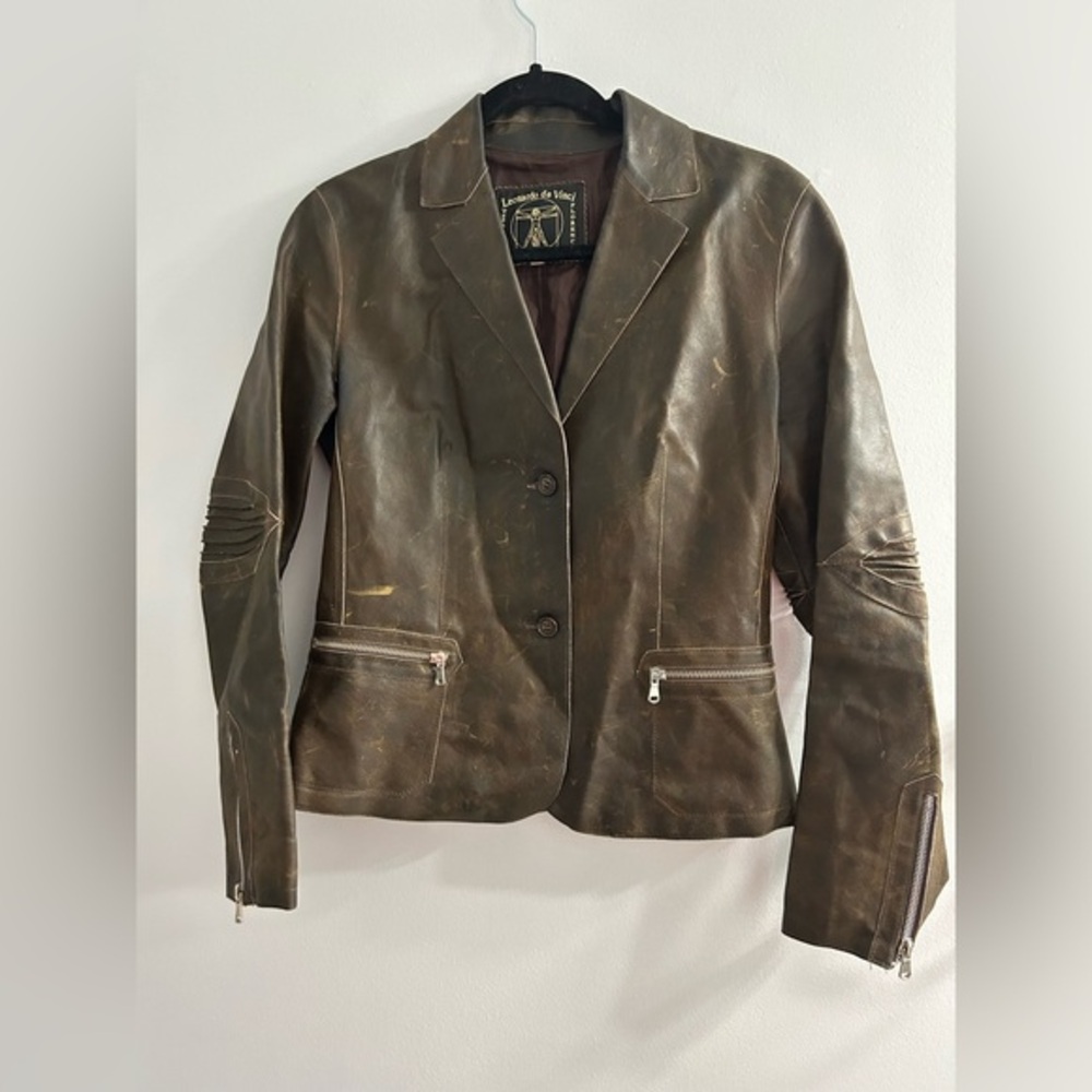 Leonardo daVinci Leather Jacket - Vera Pelle Made & Bought in Italy